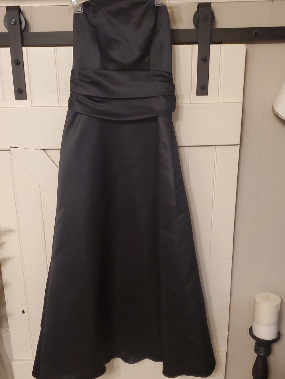 Classic Black Strapless Evening Dress